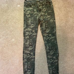 Army print jeans